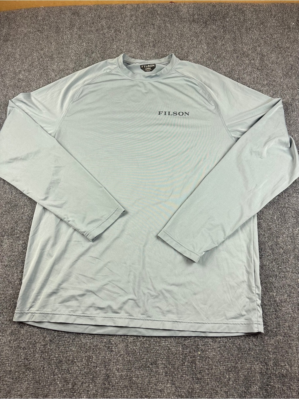 FILSON Men’s Long Sleeve Barrier Shirt Lead Fish grey/blue  size: Large